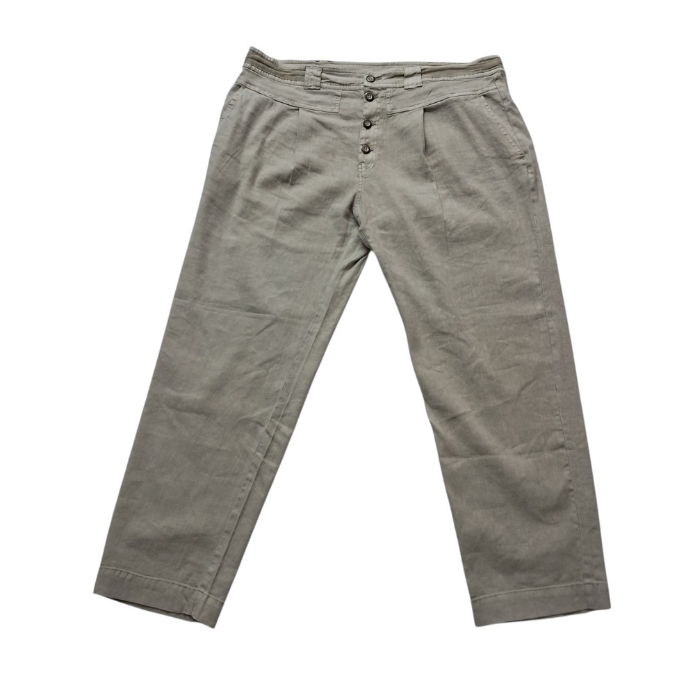 Sundance Quinn Pants Womens 16 Khaki Tan Linen Tencel Blend Resort‎ Lagenlook